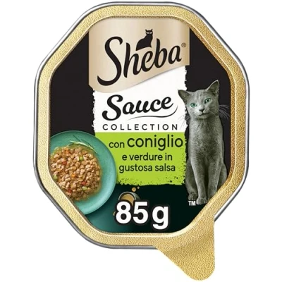 Afbeelding van Sheba Saus Collection in saus, kattenvoer met konijn en groenten delicate 85 g 22 kommen