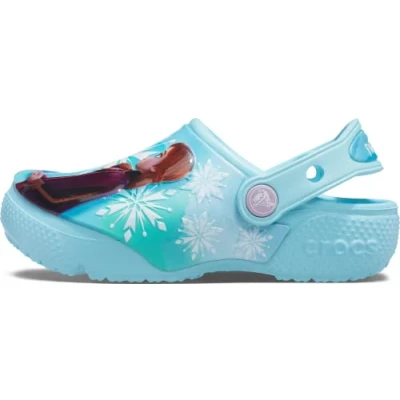 Afbeelding van Crocs Unisex kinderen FL Disney Frozen II Clog K houten schoen, ijsblauw, 19/20 EU