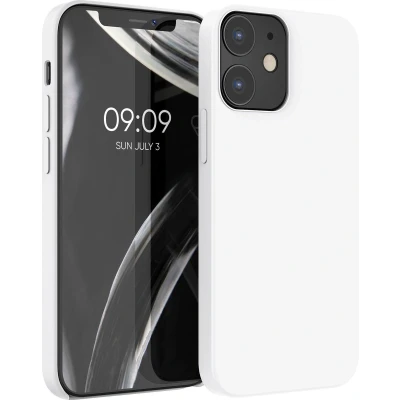 Afbeelding van kwmobile telefoonhoesje geschikt voor Apple iPhone 12 / Pro Hoesje met siliconen coating Smartphone case in wit