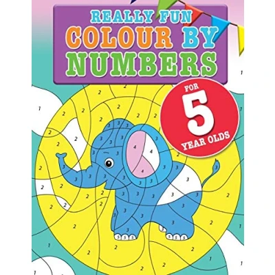Afbeelding van Really fun colour by numbers for 5 year Olds: A &amp; educational activity book five old children