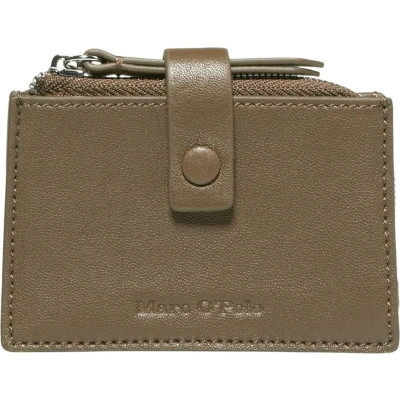 Afbeelding van Marc O&#039;Polo Leren Portemonnee Carina Zip Wallet Dark Walnut Bruine