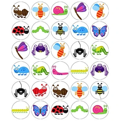 Afbeelding van 30 Insecten Bugs Griezelige Crawly Cupcake Toppers Eetbare Wafel Papier Fairy Cake Verjaardagstaarten