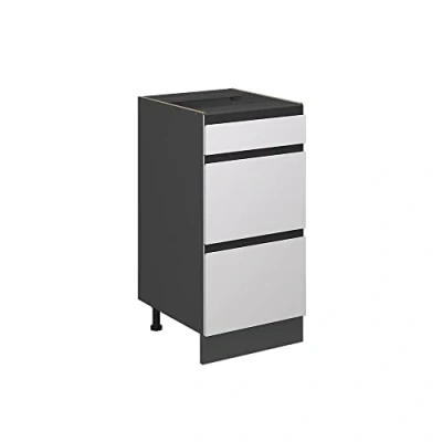 Afbeelding van Vicco Keukenonderkast R Line, Wit/Antraciet, 40 cm J vorm, met laden, zonder werkblad