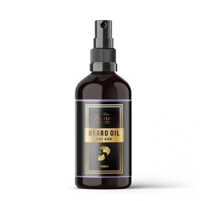 Afbeelding van Velihan Beardcare Baardolie Bay Rum 100ml Baardparfum Baardverzorging voor korte &amp; lange Baard baardgroei gevoelige huid