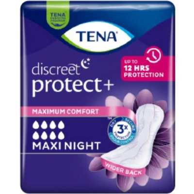 Afbeelding van TENA Discreet Maxi Night, 12 stuks . Voordeelbundel met 6 verpakkingen