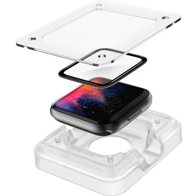 Afbeelding van Screenprotector Apple Watch 44 mm: Spigen Pro Flex Fit Glas