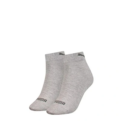 Afbeelding van PUMA Dames Quarter Sokken, Grey Melange, 42 EU, gemengd grijs, EU