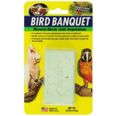 Afbeelding van Zoo Med Bird Banquet, vogelvoer voederblok, groentenmix, groot, 1 x 142 g