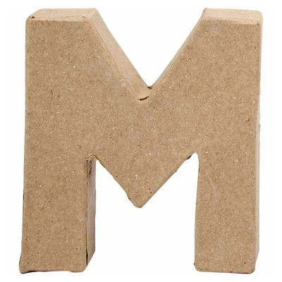 Afbeelding van Letter Papier maché M, 10cm