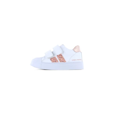 Afbeelding van Shoesme leren sneakers wit/roze