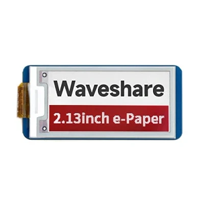 Afbeelding van Waveshare 2.13inch E Paper Ink Display Module (B) for Raspberry Pi Pico 212x104 Pixels Red/Black and White with SPI Interface Support Full Refresh