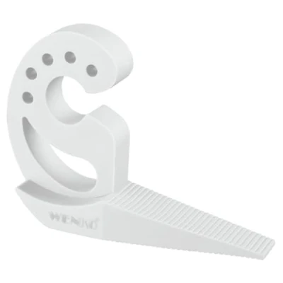 Afbeelding van WENKO Multi STOP®, flexibele deurstop en raamstop met vele functies van hoogwaardig kunststof, voor deuren, ramen laden als buffer knelbeveiliging, 11,8 x 7,7 2,5 cm, Wit