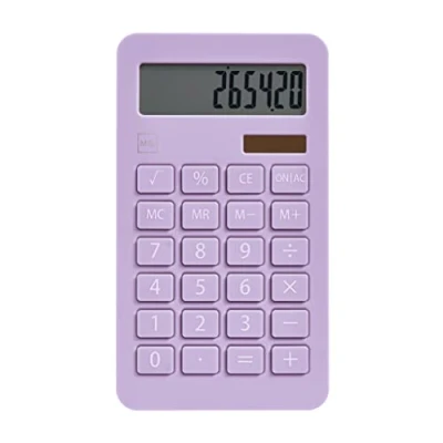 Afbeelding van Miquelrius Zonnerekenmachine, 10 cijfers, grote toetsen, lcd display, malve