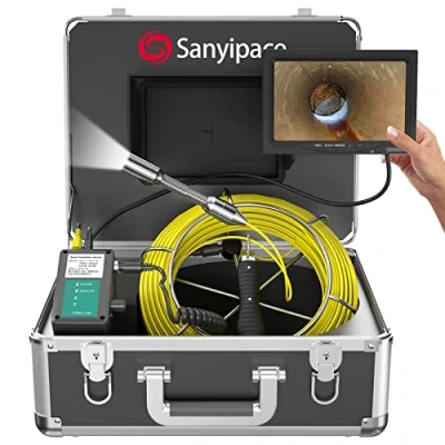 Afbeelding van Pijp Inspectie Camera Rioolcamera 50M, met DVR Riool Endoscoop HD voor Afvoerinspectie IP68 Waterdichte Professionele Pijpdetector 7&quot; LCD monitor 1000TVL CCD