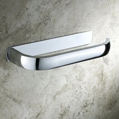 Afbeelding van Wandtoilettenpapierrolhouder badkamer weefselrek messing verchroomd, chroom toiletpapierhouder