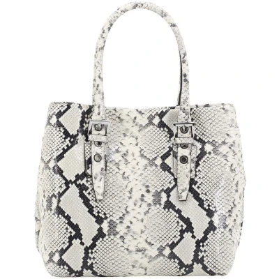 Afbeelding van abro Handtas Schoudertas Leder Pitone Shopper BY MY SIDE Beige Wit