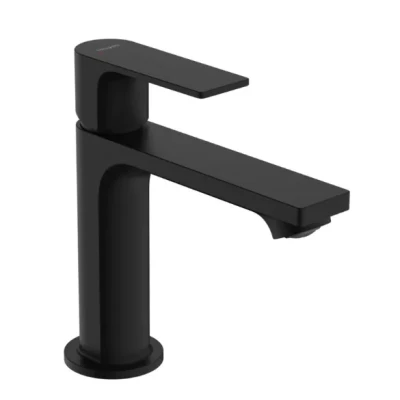 Afbeelding van Hansgrohe rebris e eengreeps wastafelkraan 110 met pop up trekwaste mat zwart 72557670