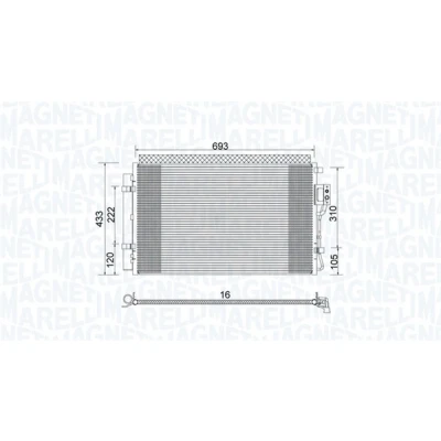 Afbeelding van Magneti Marelli Airco condensor 350203978000