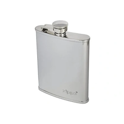 Afbeelding van Zippo gepolijste heupfles voor heren, zilver (zilver), 2 x 13 9,5 cm (B H D)
