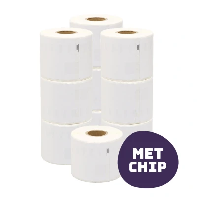 Afbeelding van Geschikt 10x Dymo 99014 / S0722430 compatible Labelwriter 550 labels, 101 mm x 54 Alleeninkt