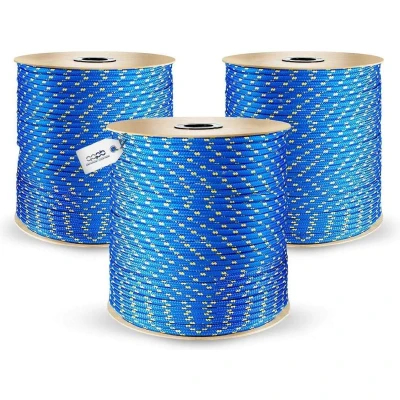 Afbeelding van DQ PP Polypropyleen touw, blauw, 100 meter, 10 mm dik, grafietkoord, marineblauw koord, koordheffen