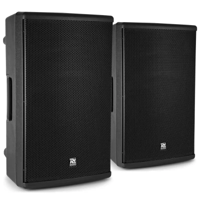 Afbeelding van Power Dynamics set met 2x PD415A actieve Bi Amp 15 inch speaker