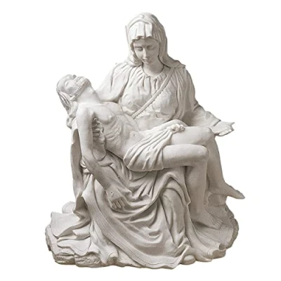 Afbeelding van Design Toscano Het Pieta (1499) Gebonden Marmeren Standbeeld Groot, Wit