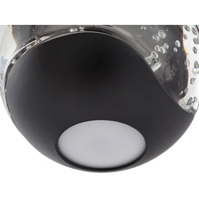 Afbeelding van Lucande LED hanglamp Hayley, zwart, 1 lamp, glas