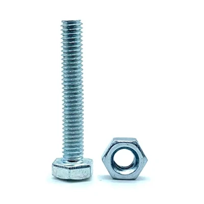 Afbeelding van DOJA Barcelona Schroeven met Moer 10 zeskantbouten moeren M14x80mm in gegalvaniseerd staal bouten en moeren, schroefdraadbout moer, zeskantige kop