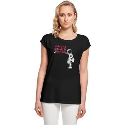 Afbeelding van Merchcode Dream BIG Tshirt print, Dames, Maat: XXL, Black