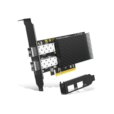 Afbeelding van 10 GB Ethernet kaart met 82599ES (X520 DA2) controller, NICGIGA PCI E netwerkkaartadapter, dual LAN SFP+ poorten, ondersteunt Windows/Windows Server/VMware functies voor Gbe Networking NAS