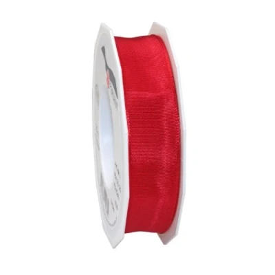 Afbeelding van Präsent 25 mm m LYON band met draad, rood
