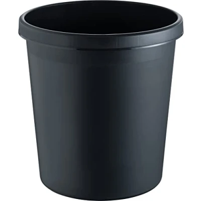 Afbeelding van Helit the german H6106195 Prullenbak 30 l (Ø x h) 350 mm 405 Polyethyleen Zwart 1 stuk(s)