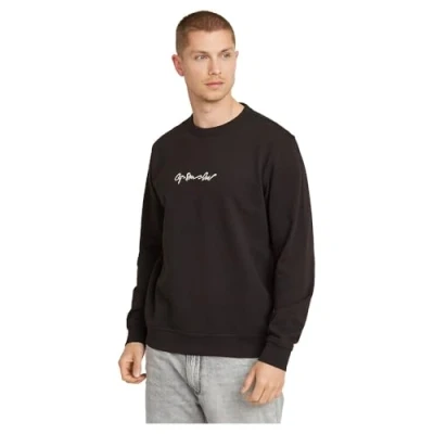 Afbeelding van G STAR Script LOGO Sweater, Heren, Maat: Medium, Dk black