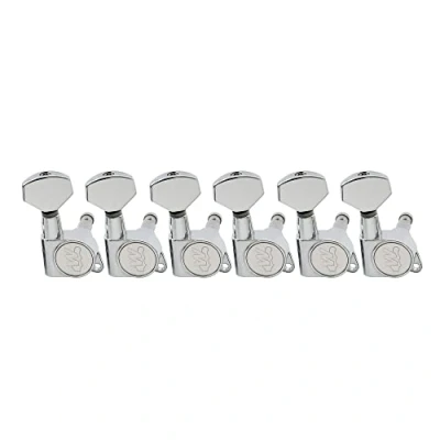 Afbeelding van Wilkinson WJN07 6 in line E Z LOK Gitaar Stemmechanieken 19:1 Ratio Tuners voor Fender Stratocaster Telecaster Elektrische Gitaar, Chroom