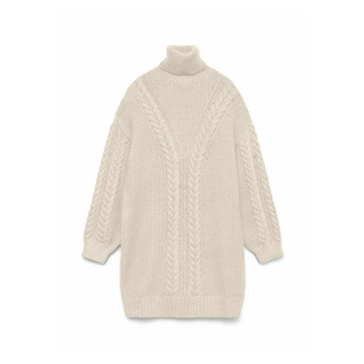 Afbeelding van VERO MODA Gebreide jurk &#039;VMAwtoa&#039; ecru