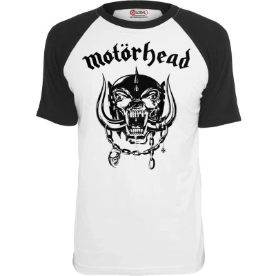 Afbeelding van Merchcode Motorhead Motörhead Everything Louder Raglan Mens Tshirt M Wit/Zwart