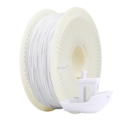 Afbeelding van eSUN PLA+ Navulfilament en Spool Kit, Navulling Spoolless PLA Plus 1.75mm Verwijderbaar Filament eSpool+, 1KG (2.2 LBS) voor 3D Printers, Koel wit
