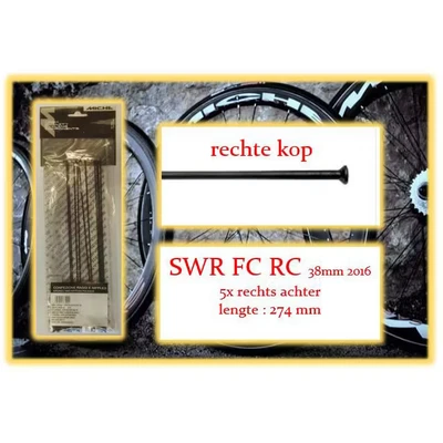 Afbeelding van Miche Spaak+nip. 5x RA SWR FC RC 38mm draadvelg 2016