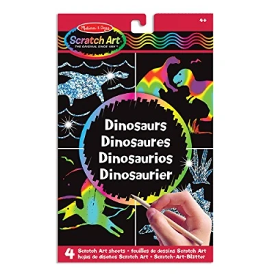 Afbeelding van Melissa &amp; Doug Kras Magic Tekenen Learn Dinosaurus Kunst Ambachten Kraskunst 4+ Cadeau voor Jongen of Meisje