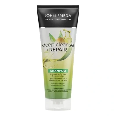 Afbeelding van John Frieda Deep Cleanse &amp; Repair Shampoo, inhoud: 250 ml, verzorging en onmiddellijke regeneratie, met voedende avocado