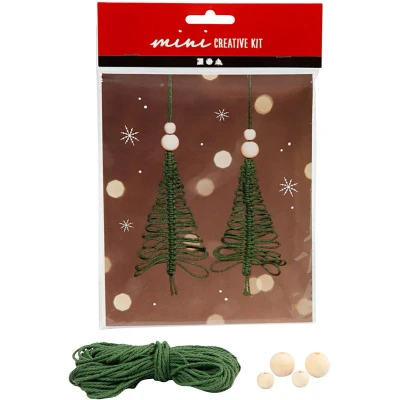 Afbeelding van Creativ Company Mini Kit Macrame Kerstboom
