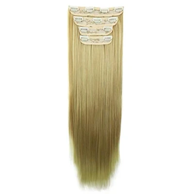 Afbeelding van CAISHA XXL 4 Delige Set Clip In Extensions Haarverlenging Haarstukje Volumineus Glad Lichtblonde Mix CES306