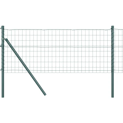 Afbeelding van vidaXL Euro Hek met 7 Posts 0.6x10 m Gegalvaniseerd Staal Groen
