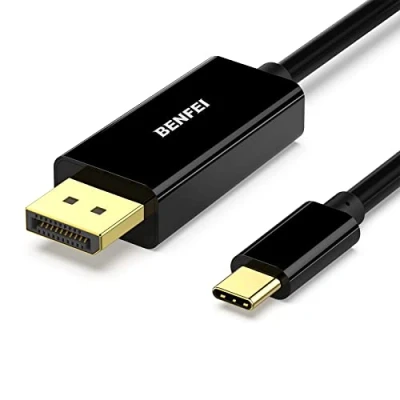 Afbeelding van BENFEI USB C naar DisplayPort 3 m kabel (4K@60Hz 2K@144Hz), Type DP adapter [Thunderbolt compatibel] voor MacBook Pro/MacBook Air/iPad Pro 2022/2021/2020, Samsung Galaxy S21, Surface Book 2