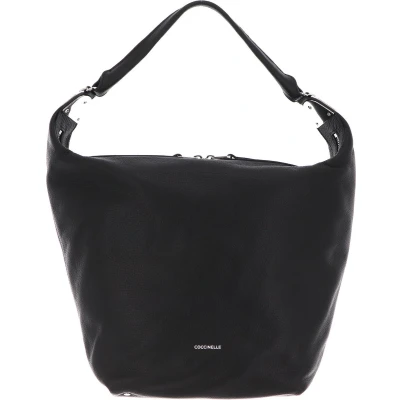 Afbeelding van COCCINELLE Leren Schoudertas Mintha Handbag Noir Zwart