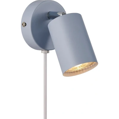 Afbeelding van Nordlux Explore wandspot met kabel en stekker, GU10, blauw