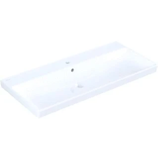 Afbeelding van Villeroy en boch avento meubelwastafel 3 gats armatuur mid kraangat doorg overloop 1000 x 470mm bxd apline wit keramiekplus 4156a5r1