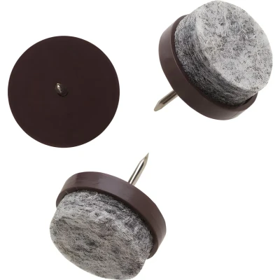 Afbeelding van Deltafix Meubelviltglijders 20mm Bruin 16 Stuks met nagel