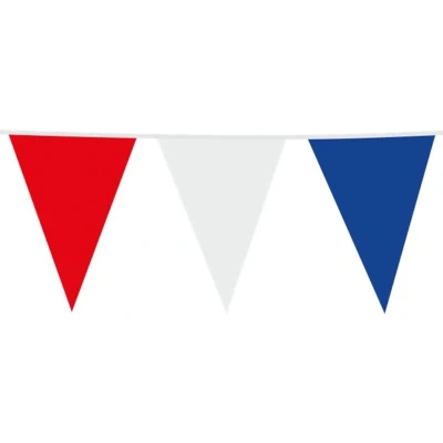 Afbeelding van Vlaggen XL slinger rood wit blauw 10m